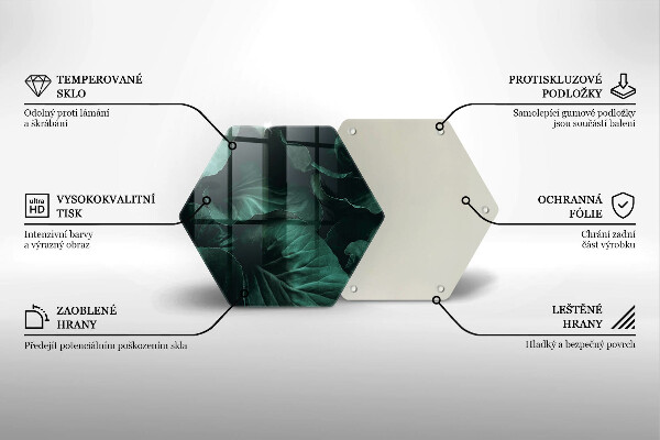 Kitchen worktop protector Wild dark leaves