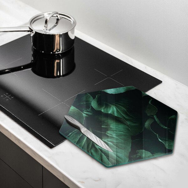 Kitchen worktop protector Wild dark leaves