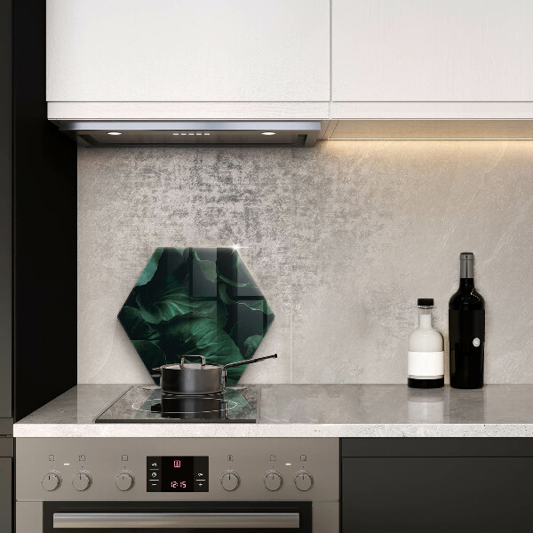 Kitchen worktop protector Wild dark leaves