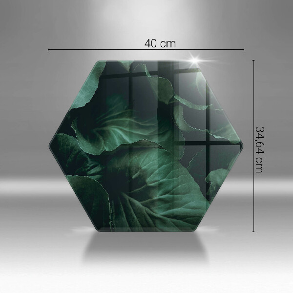 Kitchen worktop protector Wild dark leaves