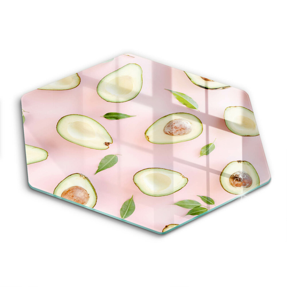 Chopping board glass Avocado pattern