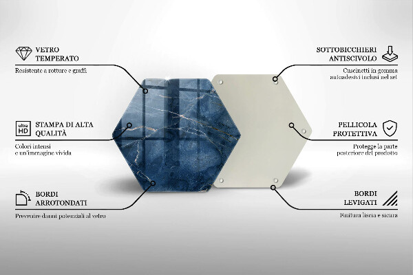 Chopping board glass Stone texture marble