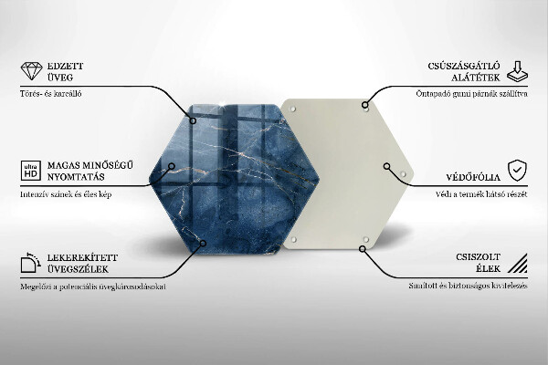 Chopping board glass Stone texture marble