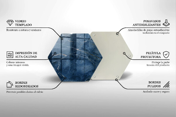 Chopping board glass Stone texture marble