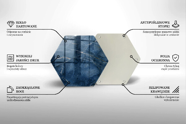 Chopping board glass Stone texture marble