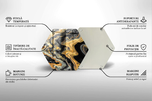 Chopping board glass Abstract structure