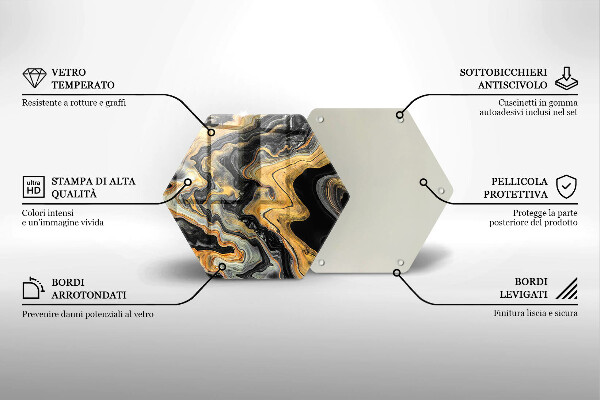 Chopping board glass Abstract structure