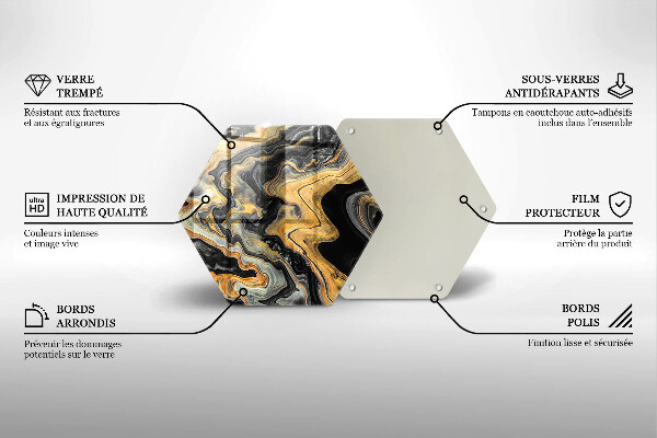 Chopping board glass Abstract structure