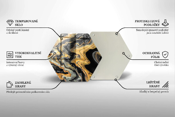 Chopping board glass Abstract structure