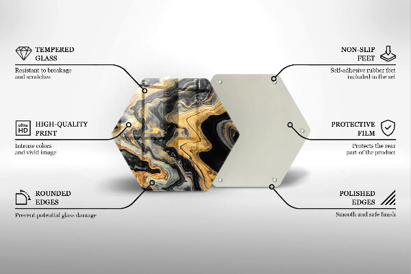 Chopping board glass Abstract structure