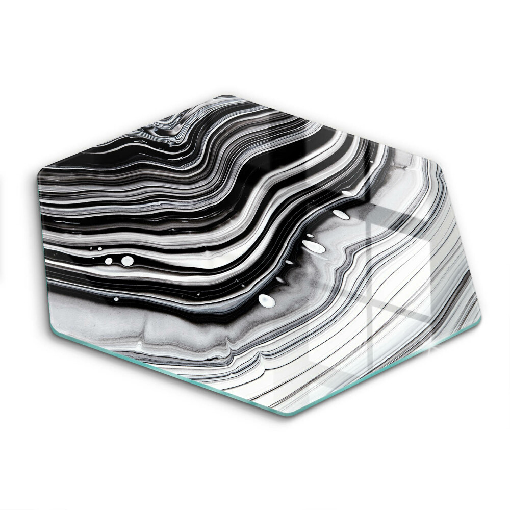 Chopping board glass Ink abstraction