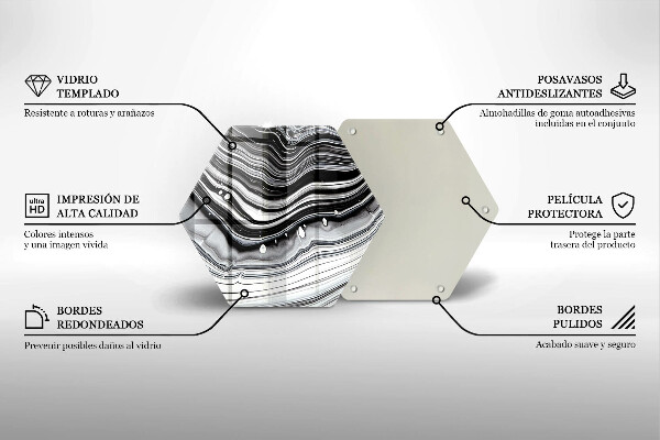 Chopping board glass Ink abstraction