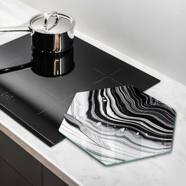 Chopping board glass Ink abstraction