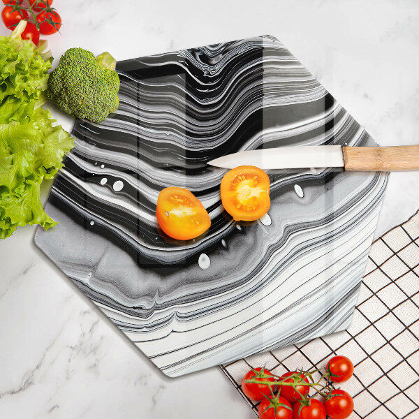 Chopping board glass Ink abstraction