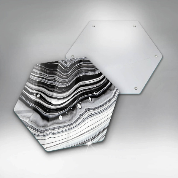 Chopping board glass Ink abstraction