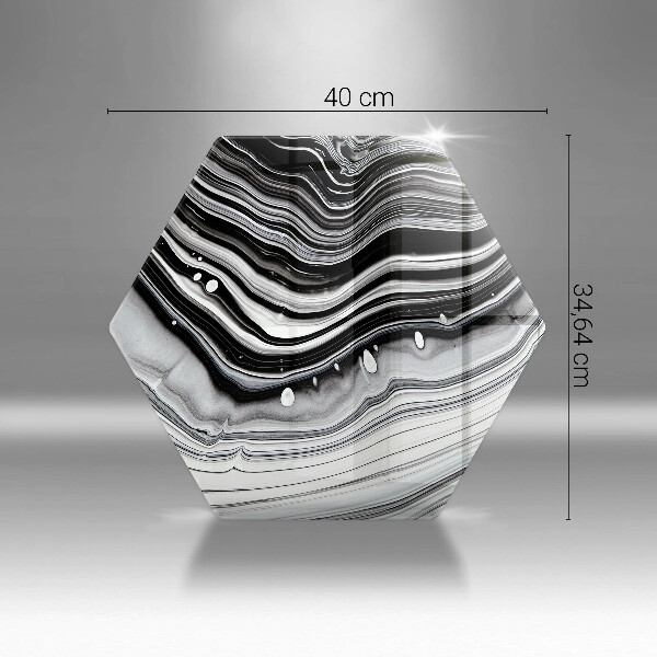 Chopping board glass Ink abstraction