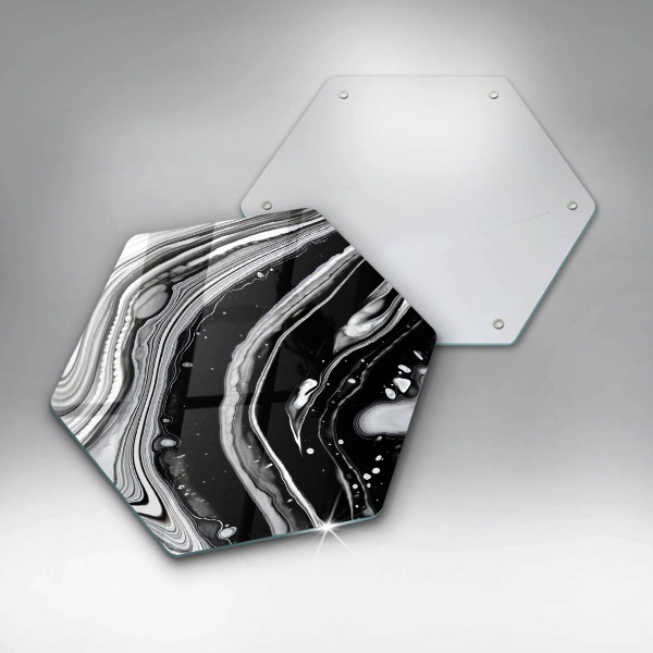 Chopping board glass Ink abstraction