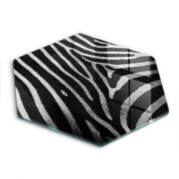 Chopping board glass Zebra stripes