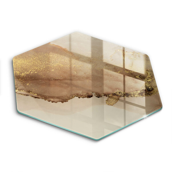 Chopping board glass Abstraction gold