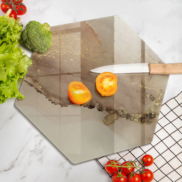 Chopping board glass Abstraction gold