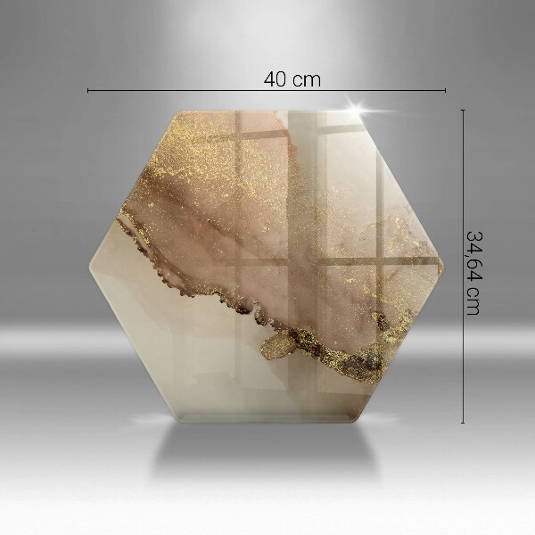 Chopping board glass Abstraction gold