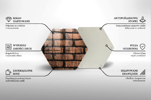 Chopping board glass Brick wall