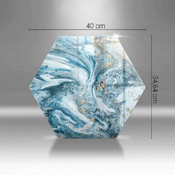 Chopping board glass Structure with gold