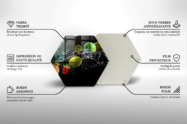 Glass kitchen board Fruits in water