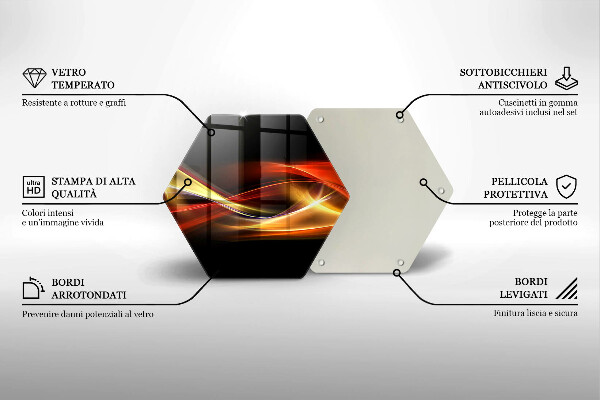 Kitchen worktop protector Abstraction of smoke and light