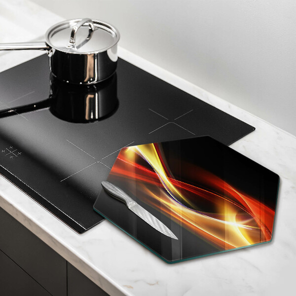 Kitchen worktop protector Abstraction of smoke and light