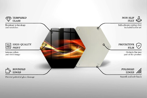 Kitchen worktop protector Abstraction of smoke and light