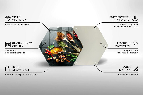 Chopping board glass Kitchen spices