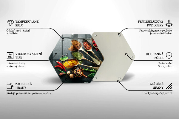 Chopping board glass Kitchen spices