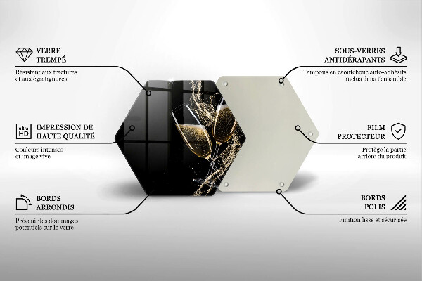 Chopping board glass Champagne glasses