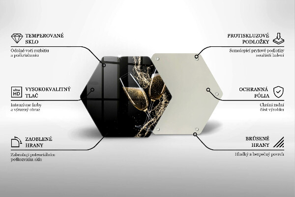 Chopping board glass Champagne glasses