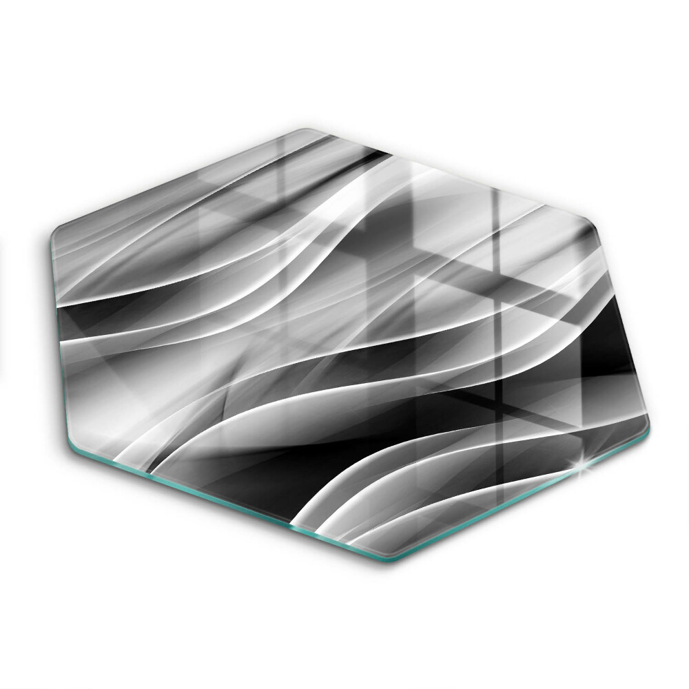 Chopping board glass Abstraction mild lines