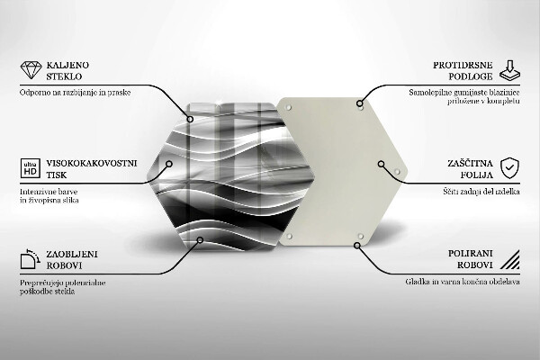 Chopping board glass Abstraction mild lines