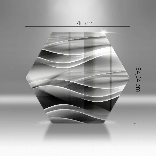 Chopping board glass Abstraction mild lines