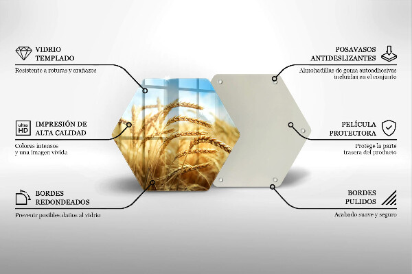 Chopping board glass Cereals in the field