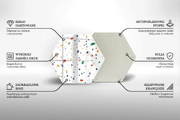 Chopping board glass Colored gres