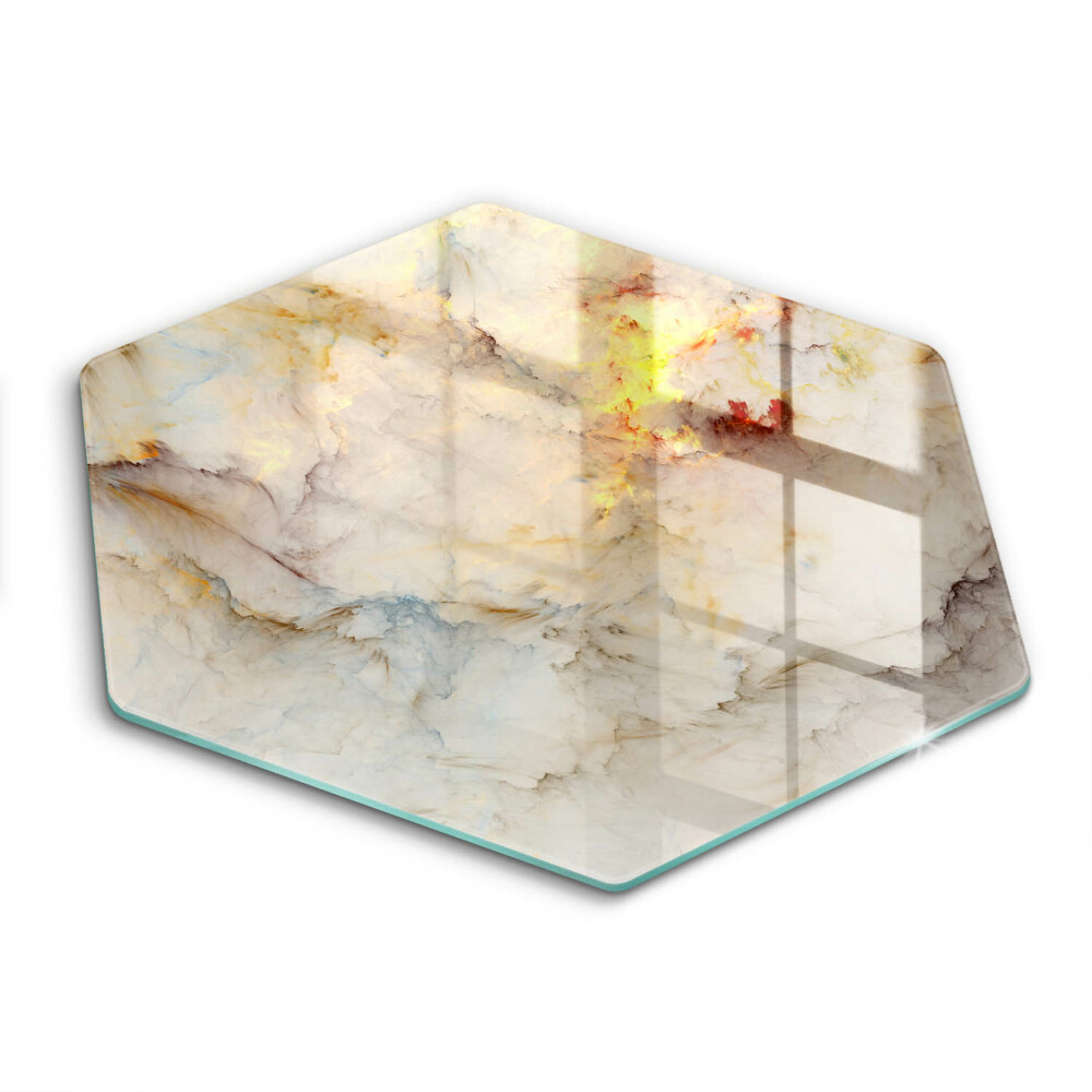 Chopping board glass Marble texture with gold