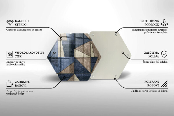 Chopping board glass Geometric abstraction