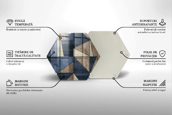 Chopping board glass Geometric abstraction