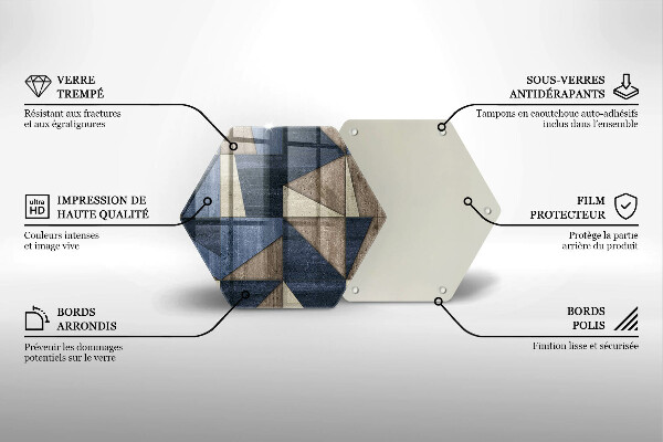 Chopping board glass Geometric abstraction