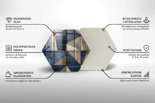 Chopping board glass Geometric abstraction