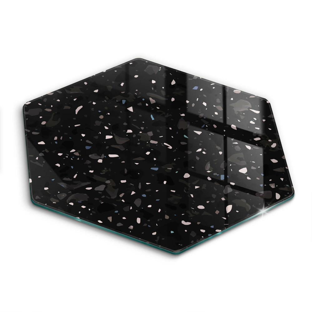 Chopping board glass Dark stone