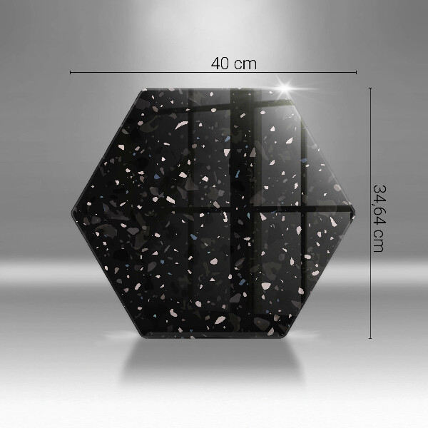 Chopping board glass Dark stone