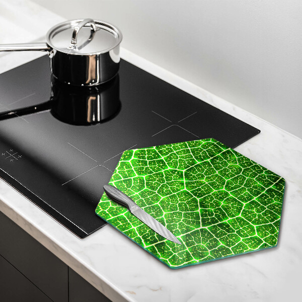 Chopping board glass Leaf structure