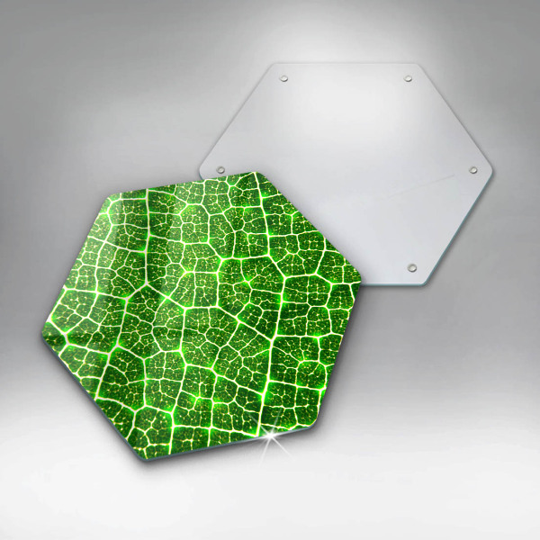 Chopping board glass Leaf structure