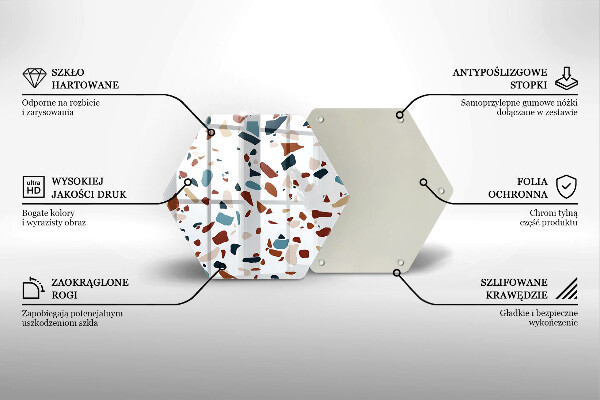 Chopping board glass Decorative stone